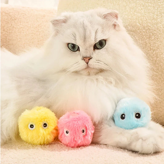 Smart Cat Toys Interactive Ball Catnip Cat Training Toy Pet Playing Ball Pet Squeaky Supplies