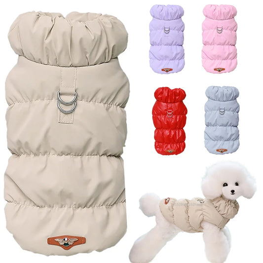 Soft Warm Dog Clothes Winter Padded Puppy Cat Coat Jacket For Small Medium Dogs Chihuahua French Bulldog Poodle Vest Pet Outfit