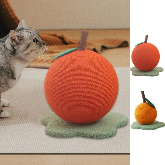Sisal Ball Cat Toy Orange Shape Grinding Scratching Claw Ball