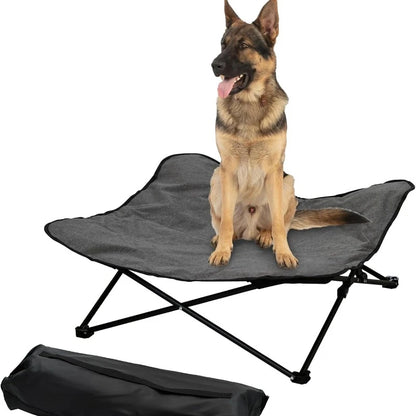 Elevated Dog Bed Portable Raised Pet Cot Indoor Folding Dog Cot Bed Padded Filling Carrying Bag Included Pet Camping Traveling