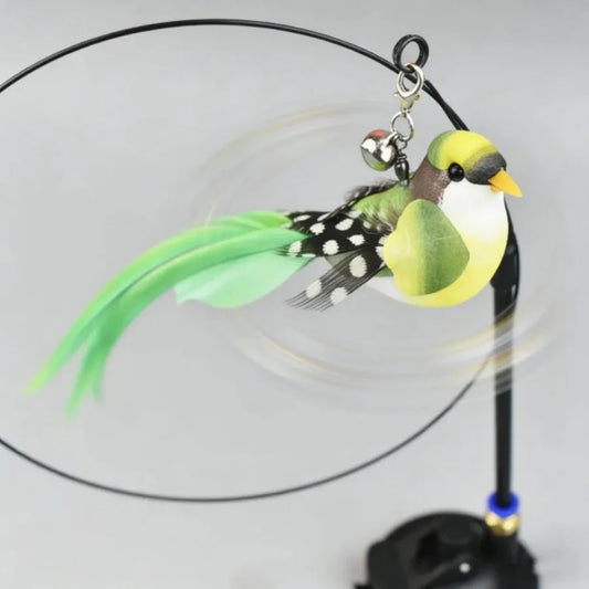 Bird-Shaped Cat Toy Replacement Head 1 PC, Green Plastic Chew-Resistant Accessory, Lightweight Interactive Teaser Toy