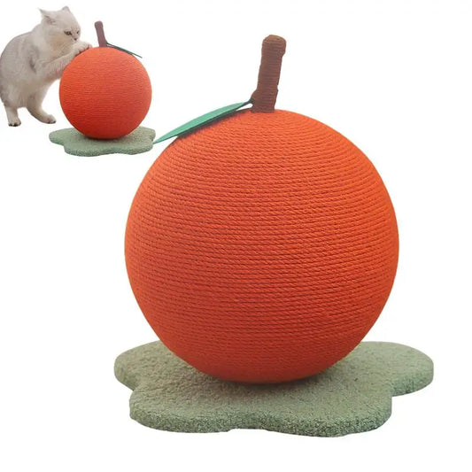 Sisal Ball Cat Toy Orange Shape Grinding Scratching Claw Ball