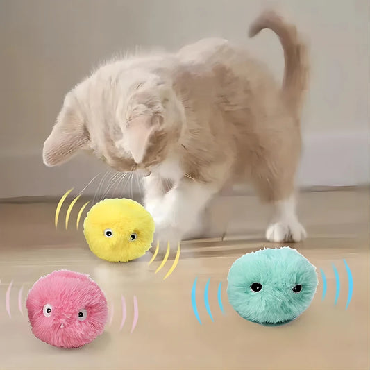 Smart Cat Toys Interactive Ball Catnip Cat Training Toy Pet Playing Ball Pet Squeaky Supplies